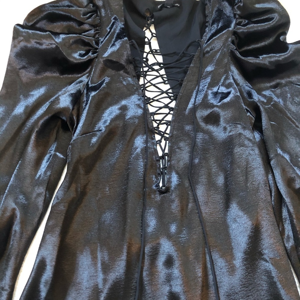FOR Love & Lemons Prince Lace Up Mini Dress Size Large - Picture 5 of 14
